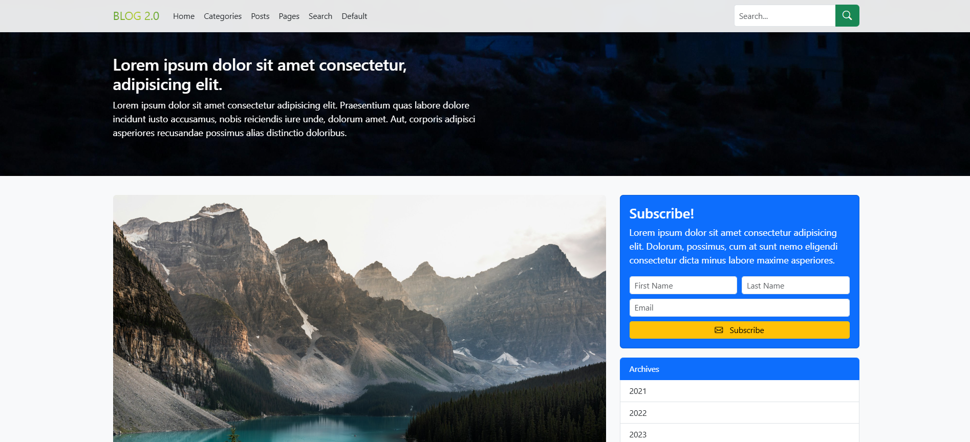 Bootstrap Blog website