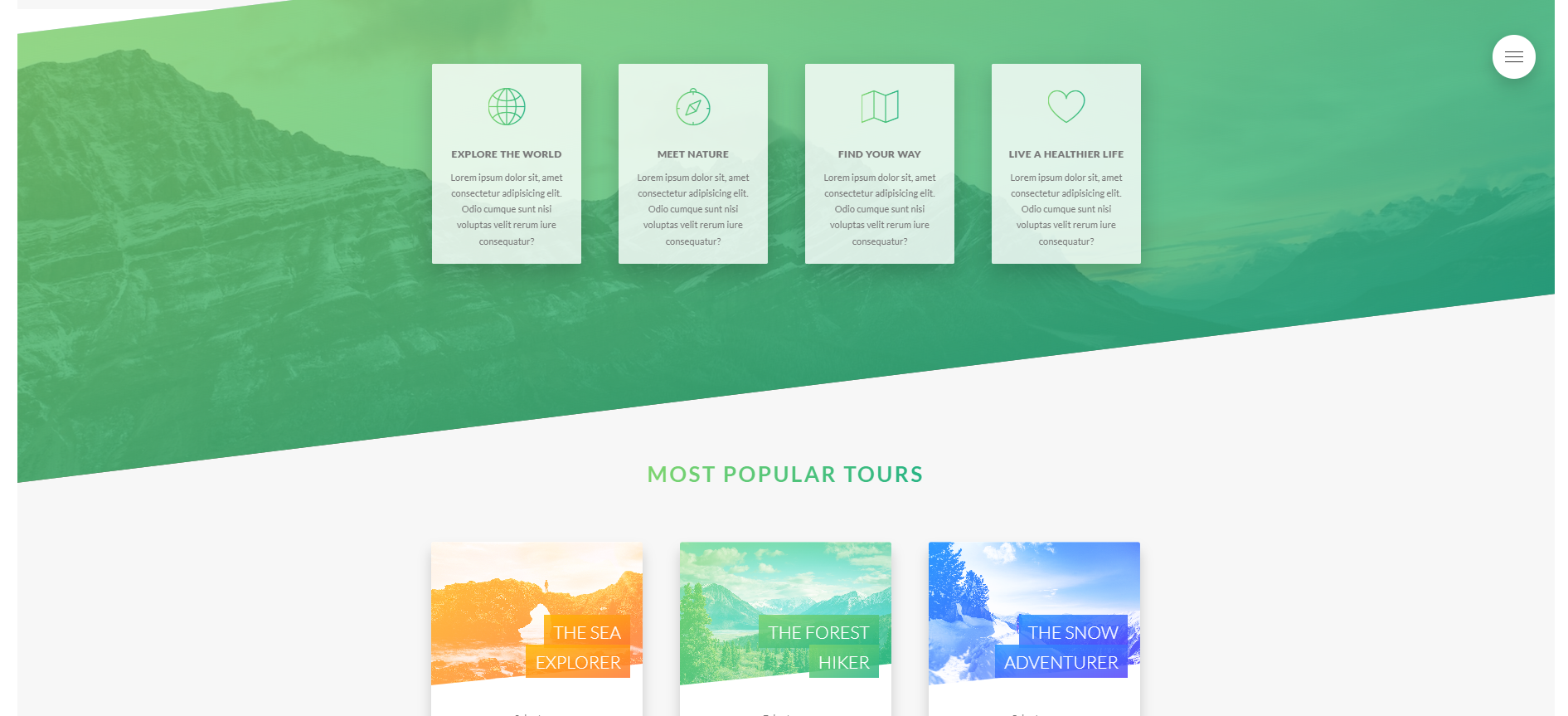 Tour site screenshot